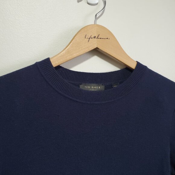 TED BAKER Sidni Kyoto Garden Layer Sweater Twofer Cashmere Blend Womens 1, Small - Picture 3 of 14